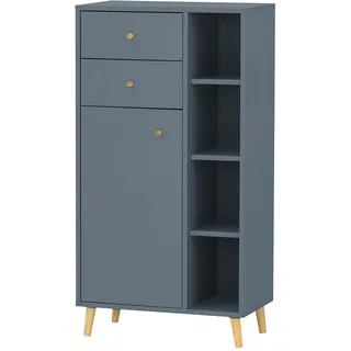 Schildmeyer Bjarne Highboard 60,2 x 113,4 x 33 cm Blau/Fjord