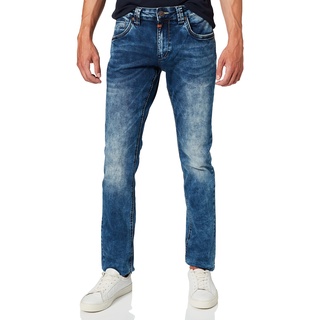 Timezone Herren EduardoTZ Slim Jeans, Blau (White Aged Wash 3201), W32/L34