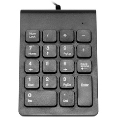 Sunsdew USB Kabel Ziffern Block Tastatur 18 Tasten Digitale Tastatur für die Abrechnung Teller Laptop Windows Android Notebook Tablets PC (Schwarz)