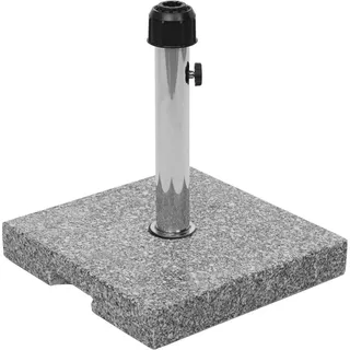 Sonnenschirmständer HWC-F92, Schirmständer Schirmhalter, Granit 23kg eckig grau - Bunt