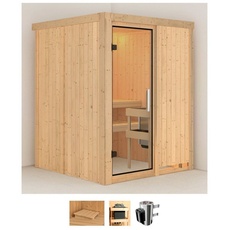 Bild von Sauna »Milaja«, (Set), 3,6-kW-Plug & Play Ofen mit integrierter Steuerung beige