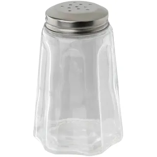 FMprofessional 22502 Salzstreuer 280ml, Glas/Edelstahl, Durchsichtig,silber