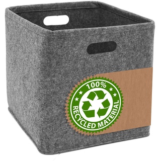 Dune Design DuneDesign Aufbewahrungskorb aus Filz Aufbewahrungsbox 33x33x33 - Kompatibel mit Kallax Regal Einsatz Box