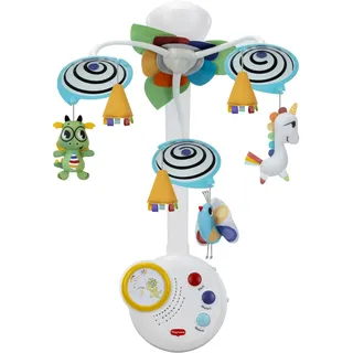 Tiny Love Classic Mobile, 2-in-1 Musik Mobile Baby Elektrisch, 0+ Monate, in ein Mobile Babybett für Unterwegs Verwandelbar, Visuelle Stimulation, Wächst mit Baby mit, 20 Minuten Musik, Born To Party