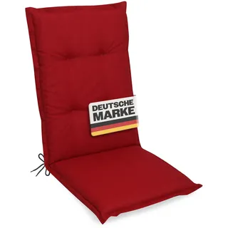 Gardissimo PREMIUM Hochlehner Gartenstuhl Auflagen 120x50x8cm rot