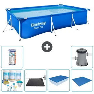 Bestway Steel Pro Rechteckig - 300x201x66 cm - 7-teilig S21546 - Blau