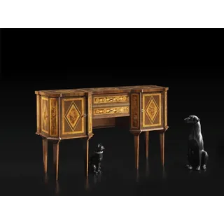 Schminktisch Konsolentisch Sideboard italienische Holz Konsole JVmoebel - Braun