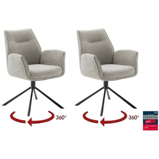 MCA Furniture Esszimmerstuhl DIVERIA Polyester grau 2er Set