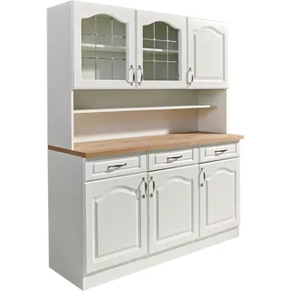 WIHO KÜCHEN Küchenbuffet Linz 150 x 50 x 180 cm Weiß