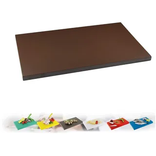 Schneidbrett, Gastro Schneidebrett Kunststoff Küchenbrett Schneidebretter, in (XL oder XXL) (Braun, (XXL) 60 x 40 x 2 cm)