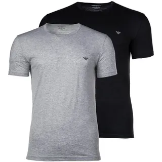 Emporio Armani Herren EM000391_AF10776 2er-Set Endurance-Strick-T-Shirts schwarz, (XXL), Heimtextilien, Baumwolle, Kurzarm
