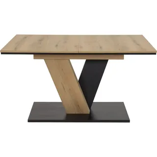 Säulen-Esstisch OTTO HOME "Altona", evoke eiche, evoke eiche, evoke eiche, H:76cm T:90cm, Tische, Säulen-Esstisch, Esstisch, Küchentisch, ausziehbar auf 180 cm