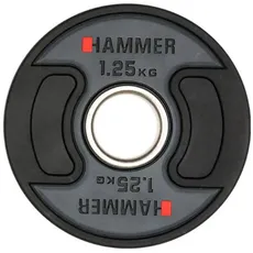HAMMER Hanteln und Gewichte Hantelscheibe 50 mm 1,25 kg, PU