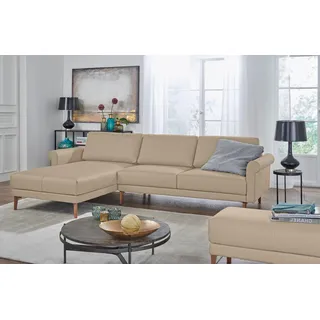 Creation BY ROLF BENZ Ecksofa »CR.450, Designecksofa, Polsterecke, L-Form, 282/178 cm (B/T)«, abgerundete Armlehne Schnecke, modern Landhaus, Leder oder Chenille Creation BY ROLF BENZ beige 534-20