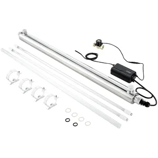 Vevor UV-Wasserreiniger 56 W 45,4 L/min vielseitiger Ultraviolett-Wasserreinigerfilter mit Edelstahlgehäuse, UV-Wasserfilter für das ganze Haus mit Quarzhülle, geeignet zum Duschen/Trinken/Reinigen