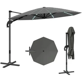Markise - Sonnenschirm - Terrassenmarkise - Sonnenschutz - Garten-Sonnenschirm - 360° schwenkbar