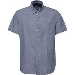 Kurzarmshirt FQ1924 "Kurzarmhemd FQErlend", Herren, Gr. S, blau (navy blazer), Obermaterial: 57% Leinen LI. 43% Baumwolle CO., Hemden Kurzarmshirt