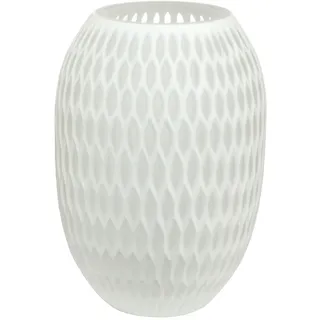 Goebel White Carved Vase aus Porzellan hergestellt, Maße: Länge 17cm, Breite 17cm, 23-121-05-1