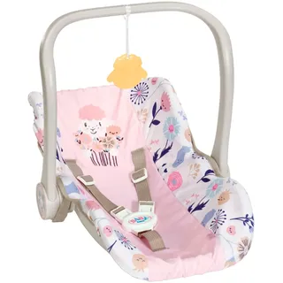 BABY BORN Puppenautositz Babyschale Blumen rosa