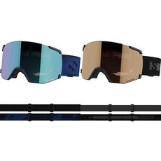 Salomon S/view Unisex-Brille Ski Snowboarden & S/view Access Unisex-Brille Ski Snowboarden, Erweitertes Sichtfeld, Augenermüdung und Blendreduzierung und kein Beschlagen mehr, Schwarz, Einheitsgröße