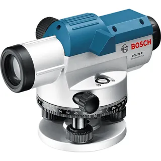 Bosch Optisches Nivelliergerät GOL 26 D mit Baustativ BT160, Messstab GR 500