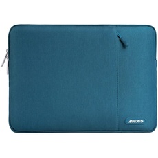 MOSISO Laptop Sleeve Hülle Kompatibel mit MacBook Air 13 Zoll M3 A3113 M2 A2681 M1 A2337 A2179 A1932/Pro 13 M2 M1 A2338 A2251 A2289 A2159 A1989,Polyester Vertikale Stil Laptoptasche, Deep Teal