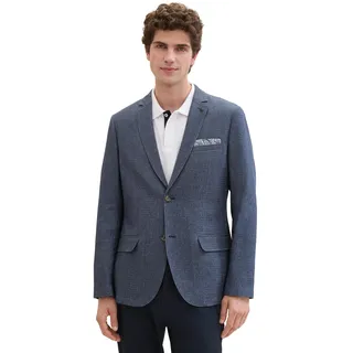TOM TAILOR Herren Casual Sakko mit Reverskragen, blue melange structure, 44