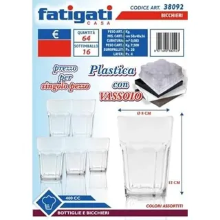 FATIGATI SRL Becher aus Kunststoff 400 cc 38092, Siehe Foto, Come