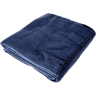 Zoeppritz Decke in der Farbe: Dunkelblau, aus 65% Polyester, 35% Viscose hergestellt, Größe: 160x200 cm, 103291-540-160x200, 540 Indigo