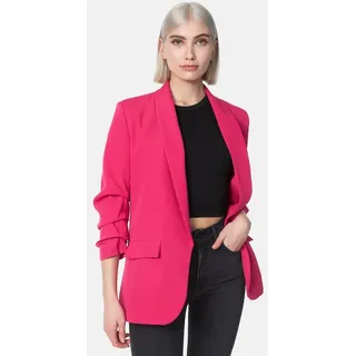 pm selected Damen Kurzblazer Stylischer Sakko Business Blazer Gerafften Ärmeln in Einheitsgröße PM22