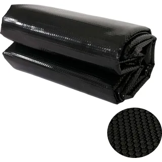 Pool-Abdeckung Wärmeplane Abdeckplane Solarplane Solarabdeckung, Stärke: 400 μm rund 4,57m schwarz - Schwarz