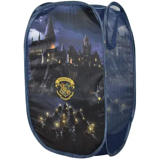 Harry Potter Hogwarts - Faltbarer Kinder POP-UP Aufbewahrungskorb Kinderzimmer Wäschekorb Blau 36 x 36 x 58 cm