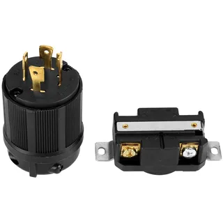 4-poliger NEMA L14-30 Generator RV AC 125 V-250 V 30 A Stecker und Buchse Männlich und Weiblich Buchsensatz - Schwarz