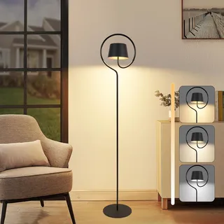 ZMH LED Stehlampe Wohnzimmer Dimmbar 120cm: Solar Stehleuchte Outdoor mit USB-C Aufladbar Akku Kabellose Standleuchte 3000K-6500K Höhenverstellbar für Schlafzimmer Büro Garten Terrassen