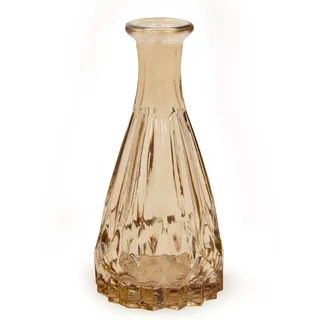 Blümelhuber Kleine Vase Glas Deko Hochzeit - Vase Klein - Vase Modern - Boho Hochzeit Deko Frühling - Pflanzen Deko Trockenblumen Set - Boho Deko (Taupe)
