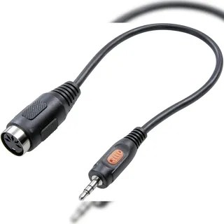 SpeaKa Professional SP-7869840 DIN-Anschluss / Klinke Audio Adapter, Schwarz