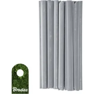 Bradas Zaunblende 19 x 19 cm grau Kunststoff 20 St.