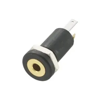 TRU Components 1572251 Klinken-Steckverbinder 2.5 mm Buchse, Einbau vertikal Polzahl: 3 Stereo Schw