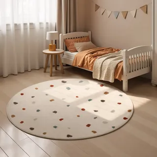 HANSE HOME »Funny Dots« rechteckig 8 mm Höhe Spielteppich, Kinderzimmer, Kurzflor, Spielunterlage, auch in rund