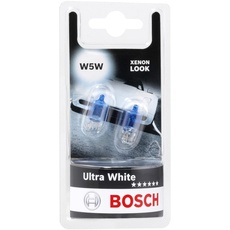 Bosch W5W Ultra White Fahrzeuglampen - 12 V 5 W W2,1x9,5d - 2 Stücke