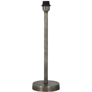 Tischlampe Rund Roh Antik Nickel Tischleuchte Höhe 50cm