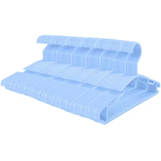 GoodtoU Baby-Kleiderbügel aus Kunststoff, 100 Stück, Kinder-Kleiderbügel für Schrank, Kleinkind, Kinder, Blau