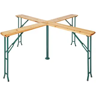 tectake Stehtisch Quattro,241 x 241 x 103 cm,braun , Holz , Sprichwort/Zitat , Quadratisch , Gartenmöbel, Gartengarnituren, Gartenmöbel-Sets
