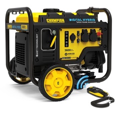 Bild von Champion 3500 Watt Rahmentyp-Inverter Digital Hybrid Stromerzeuger (Stromgenerator mit Benzin, Elektrostart Funkstart) - CPG4000DHY-EU