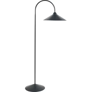 BELIANI Stehlampe Schwarz Metall 150 cm Hoch 1-Flammig mit Schirm Kegelform Langes Kabel mit Schalter Modern Schlaf- u. Wohnzimmer Bogenlampe - Schwarz
