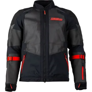 Klim Baja S4 Textiljacke, - Schwarz/Dunkelgrau/Rot / XL