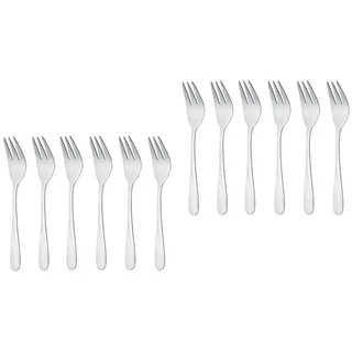 GRÄWE Kuchengabeln 12 Stück Edelstahl, Serie Stralsund