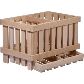 Dobar Holzkiste Vorratsbehälter aus Holz mit 2 Abteilungen,