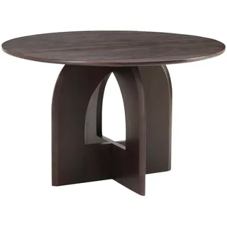 Mid.you Esstisch , Walnussfarben , Holz , Mangoholz , massiv , rund , 120x76x120 cm , Holzmöbel, Holztische, Esstische Holz, Massivholztische