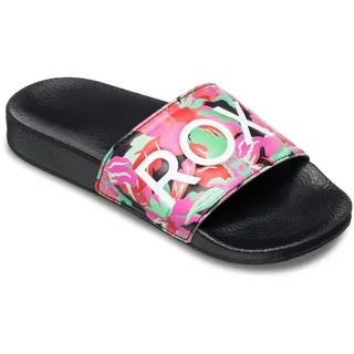 Sandale ROXY "Rg Slippy Ii", Mädchen, Gr. 11(28), grün (sage), Obermaterial:Obermaterial: 100% PU, Futter: 100% Textil, Laufsohle: 100% EVA;, Schuhe Sandale